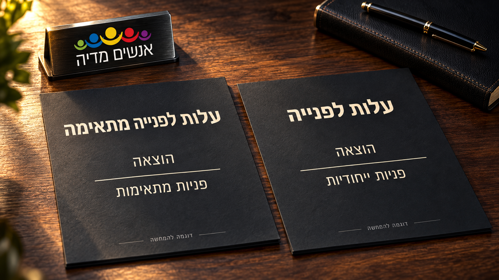 השוואת עלות לפנייה ועלות לפנייה מתאימה באמצעות אותה הוצאה ומכנים שונים.